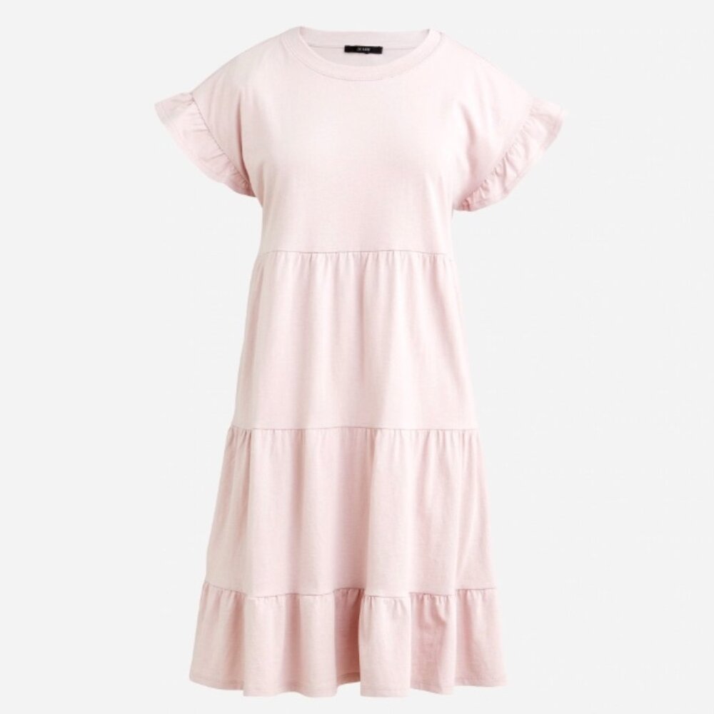 J.Crew Tiered Dress in Broken in Jersey